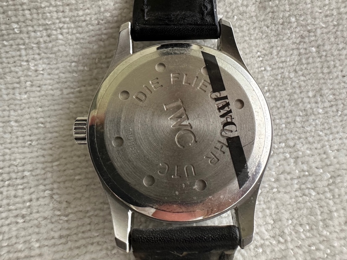 IWC watch, back