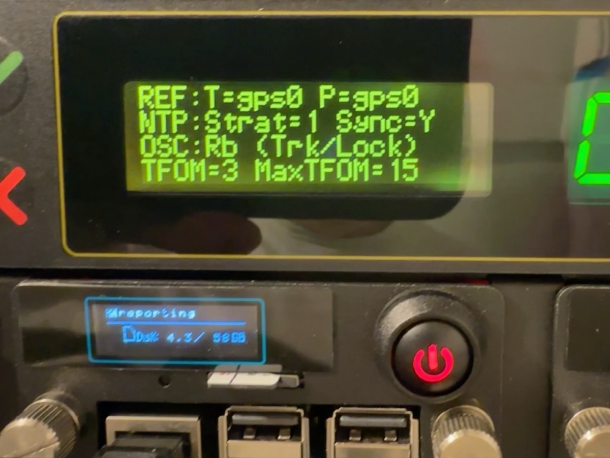 The SecureSync's front panel